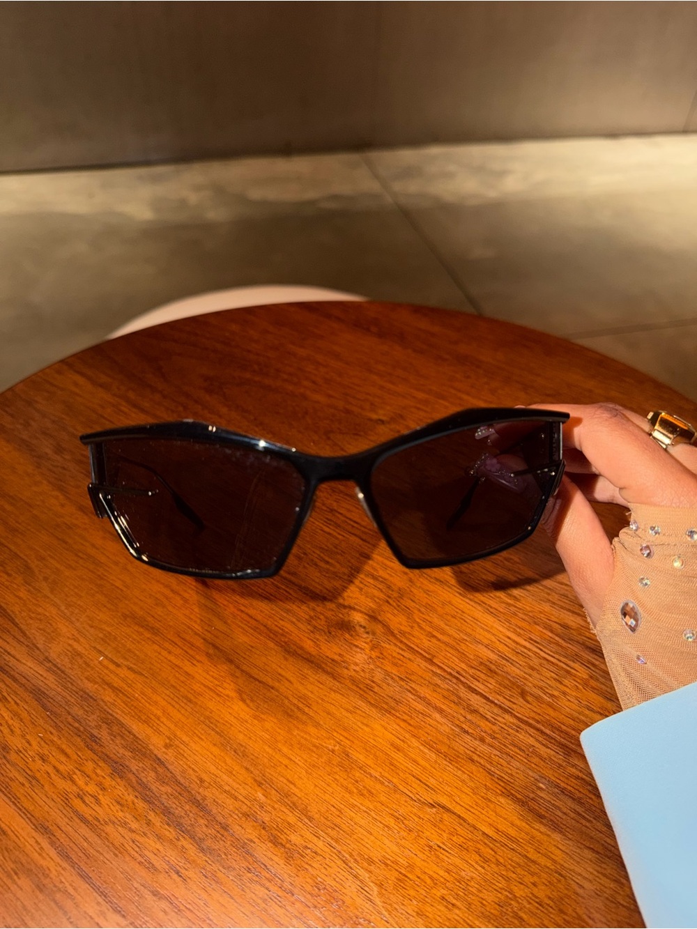 Givenchy Black Angular Cat-Eye Sunglasses